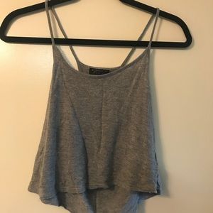 Gray Crop Top
